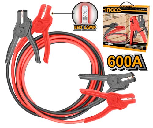 Booster cables with lamp 600A INGCO HBTCP6008L