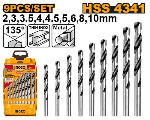 Τρυπάνια HSS Σετ 9τεμ INGCO AKD1095
