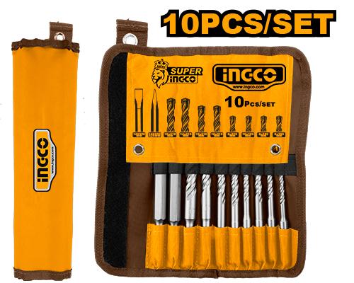 Σετ Τρυπάνια και Κοπτικά SDS PLUS 10 τεμ. INGCO AKD2101