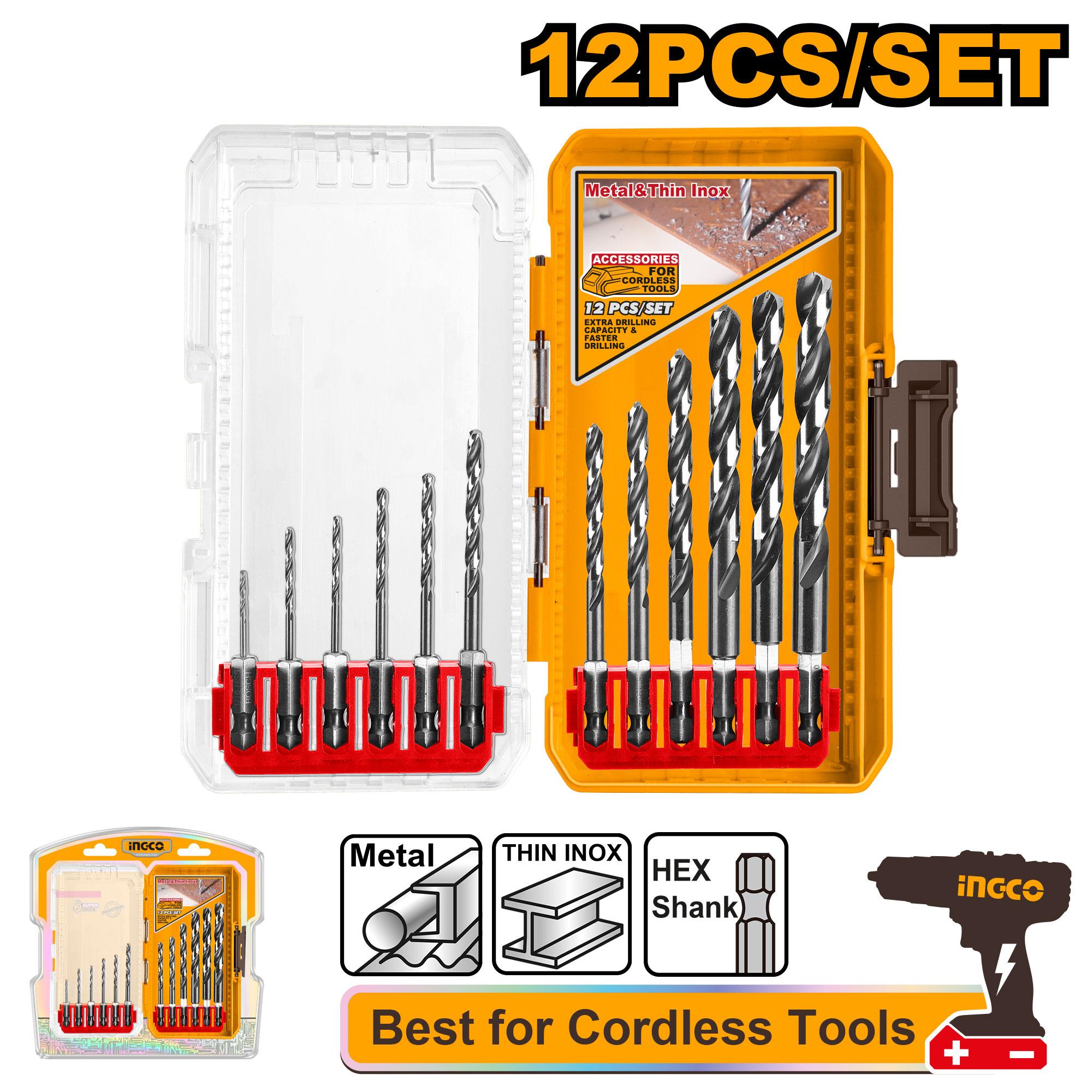 Σετ τρυπάνια HSS 12 τεμ INGCO AKDL11206
