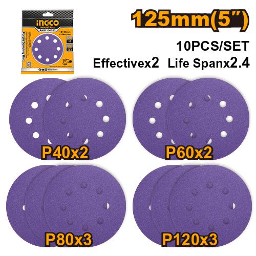 Γυαλόχαρτο Φ125mm INGCO AKRS125101