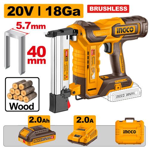 Cordless crown stapler nailer INGCO CCSNLI6008E