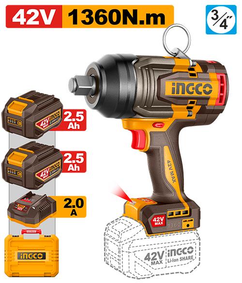 Μπουλονόκλειδο Μπαταρίας INGCO CIWLI421362E