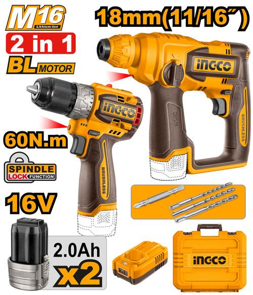 Σετ εργαλείων μπαταρίας 2 τεμ INGCO COSLI241295