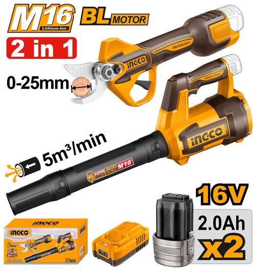 Σετ εργαλείων μπαταρίας 2 τεμ INGCO COSLI250385E