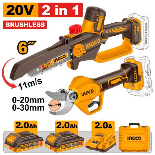 Σετ εργαλείων μπαταρίας 2 τεμ INGCO COSLI250795E