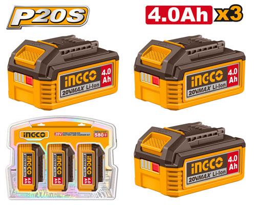 Σετ Μπαταρίες 3τεμ INGCO COSLI251296E