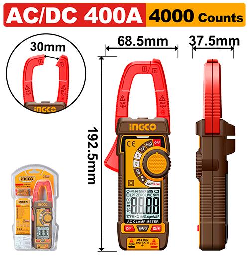 Αμπεροτσιμπίδα Ψηφιακή DC/AC INGCO DCM62002