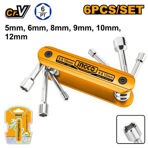 6 Pcs folding nut driver set INGCO HFND0601