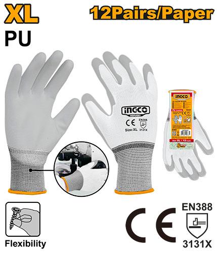 Γάντια με Επικάλυψη PU INGCO HGPUG01