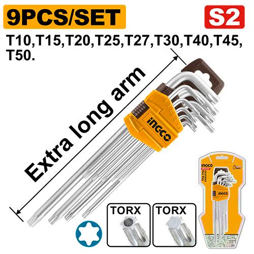 Κλειδιά Torx Πολύ Μακριά Σετ INGCO HHK13092