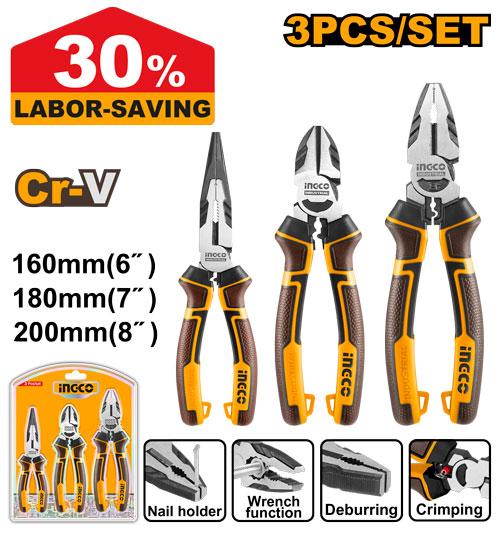 Σετ πένσες 3 τεμ INGCO HKHLPS2831