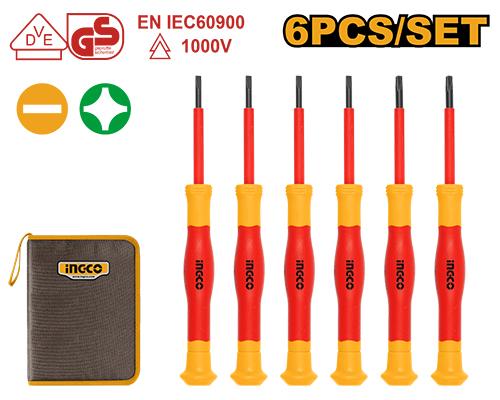 6Pcs insulated precision screwdriver set INGCO HKIPSD0601