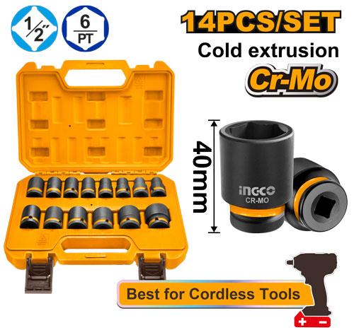 Καρυδάκια Αέρος 1/2" Σετ 14τεμ INGCO HKISSD12141
