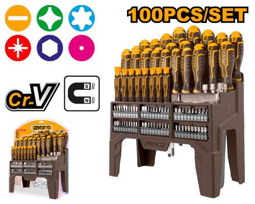 Κατσαβίδια Σετ 100τεμ INGCO HKSD10028