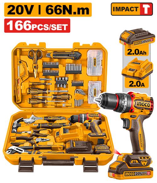 Σετ εργαλείων 166 τεμ INGCO HKTHP41662E