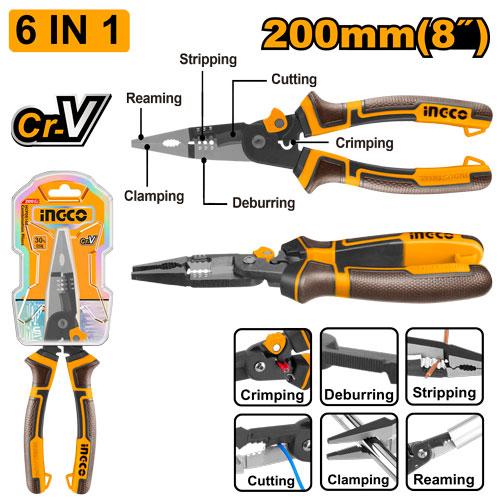 Πένσα Πολλαπλών Χρήσεων 6 σε 1 INGCO HMFLNP28200