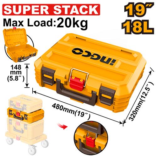 Εργαλειοθήκη στοιβαζόμενη 19'' INGCO PBXS102